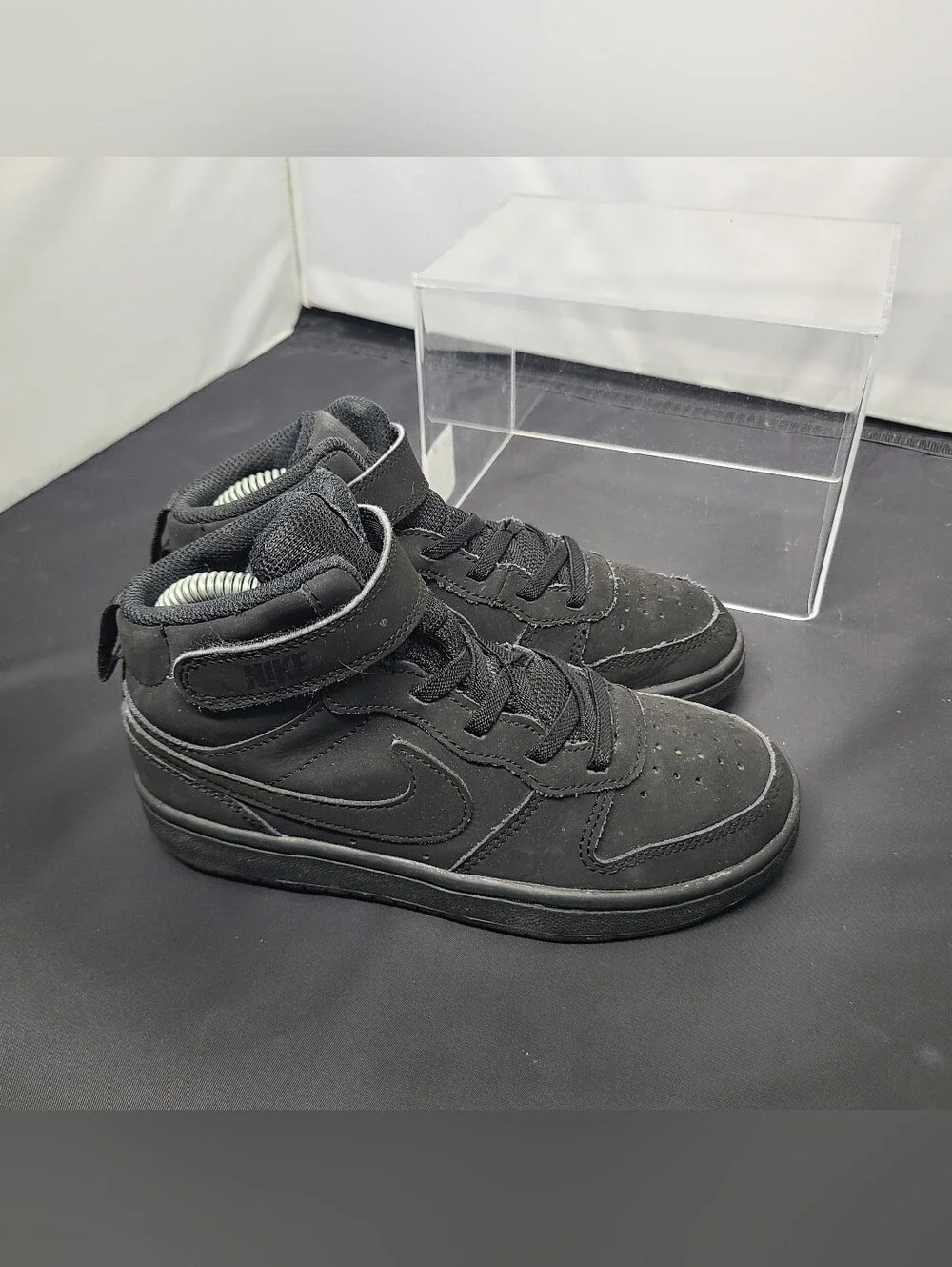 Nike Court Borough Mid 2 (ps) Black/black Cw5868-001 kids size 13C